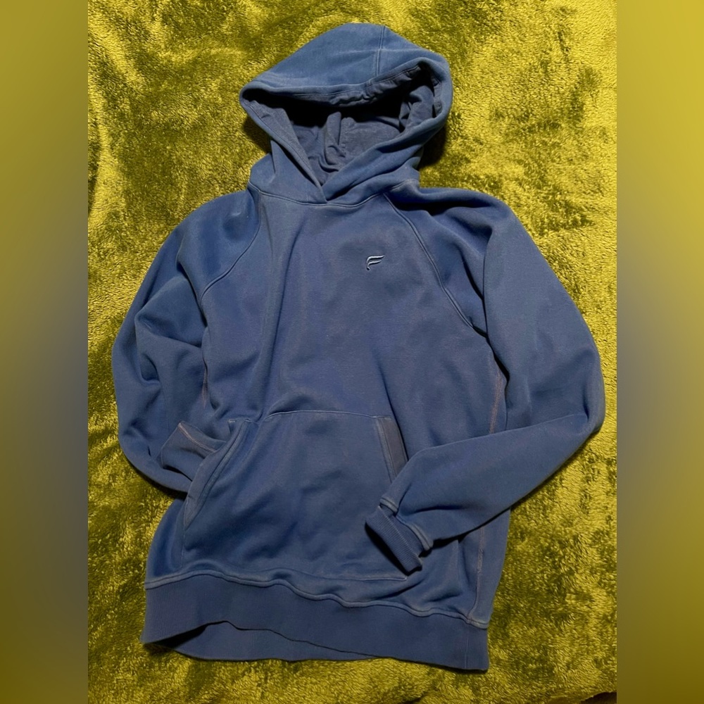 Fabletics Fleece Pullover Hoodie Sweatshirt - Blue, Medium
